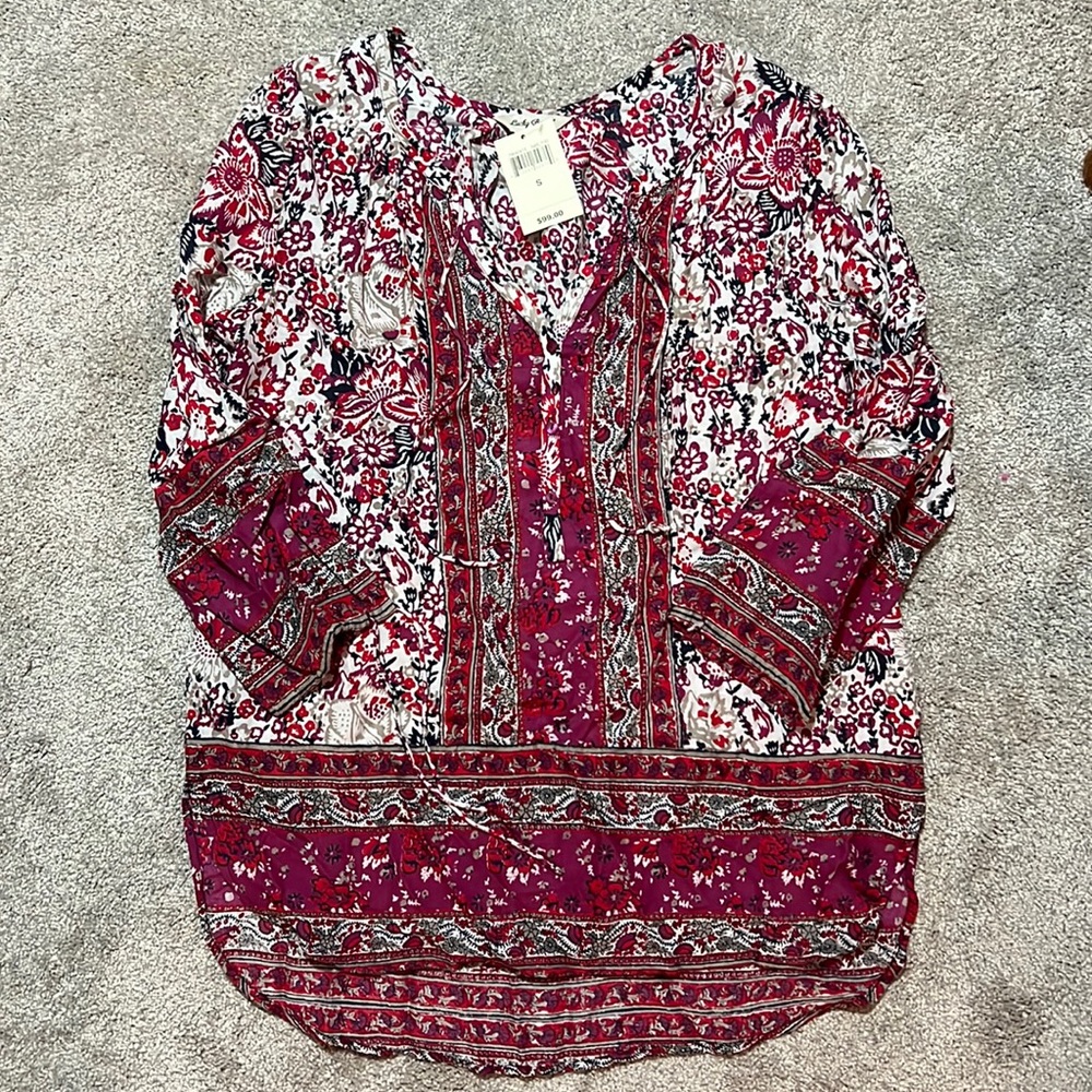 LUCKY brand long-sleeve print AS shirt